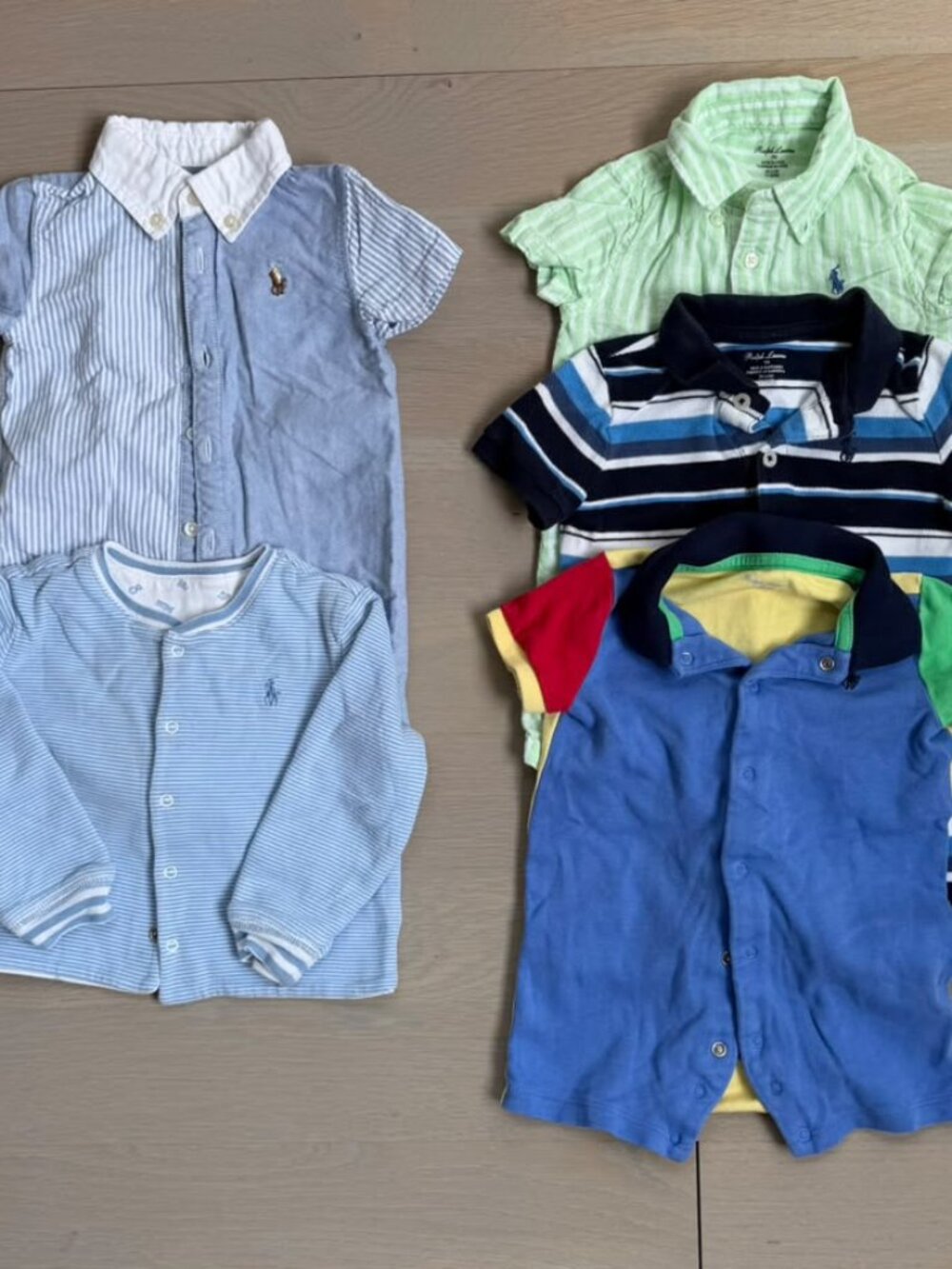 Bundle of 5 Authentic Baby 9 Months Ralph Lauren Onesies / Tops / Sweater